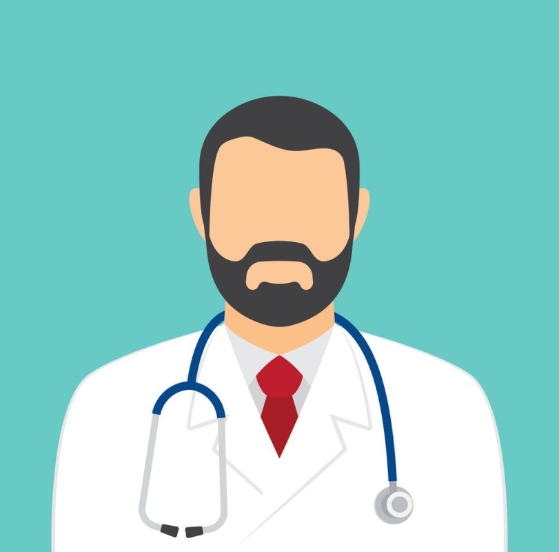 Male doctor with stethoscope